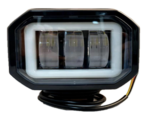 faro auxiliar tipo harley cuadrado (3leds)